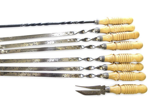 Шампурница ручной работы Владимирский централ с гравировкой на лезвии