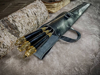 Шампуры звери в чехле Прайм элит (черный)