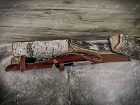 Шампуры Звери в чехле с ножом (сандал)