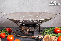 Сковорода Садж из нержавеющей стали 35 см с подставкой Классика