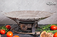 Сковорода Садж из нержавеющей стали 45 см с подставкой классика