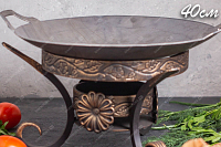 Сковорода Садж из стали 40 см с подставкой Карфаген