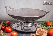 Сковорода Садж из стали 50 см с профессиональной подставкой