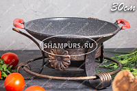 Сковорода Садж с гранитным покрытием 30 см на подставке Классика