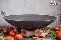 Wok стальной с двумя ручками 35 см