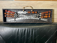 Подвесной пенал на 6 шампуров с ножом для мяса