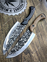 Нож Кухонный широкий светлая ручка