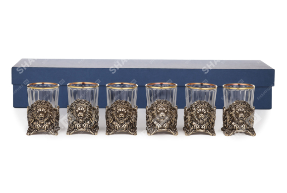 Набор стопок для водки - Лев Царский (6 шт)