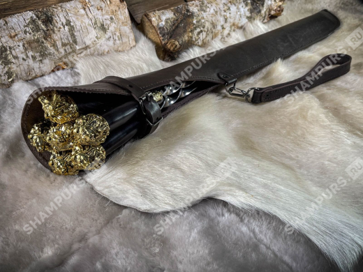 Набор шампуров Львы в чехле (коричневый)