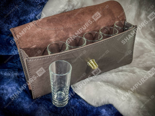 Кожаная рюмочница