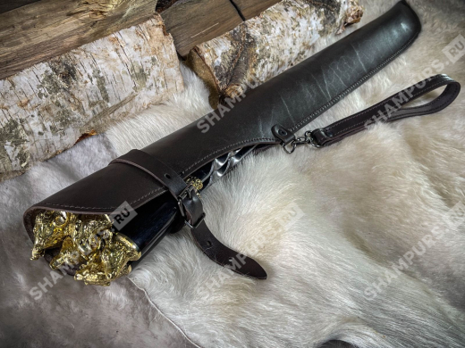 Набор шампуров Объемные звери в чехле (коричневый)