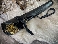 Набор шампуров Объемные звери в чехле (черный)