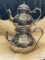 Двойной чайник заварочный (серебристый)